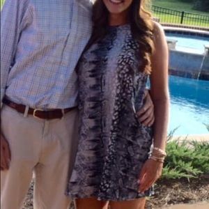 Blue animal print dress